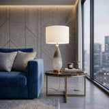 Modern European furniture - Frosted Black Glass Table Lamp - www.oroa.com