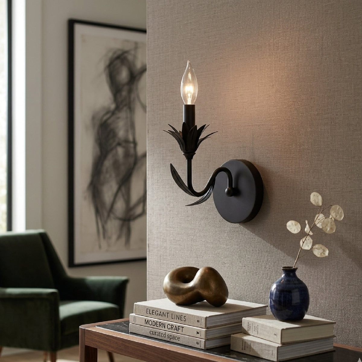 Modern European furniture - Flower-Inspired Wall Lamp - www.oroa.com