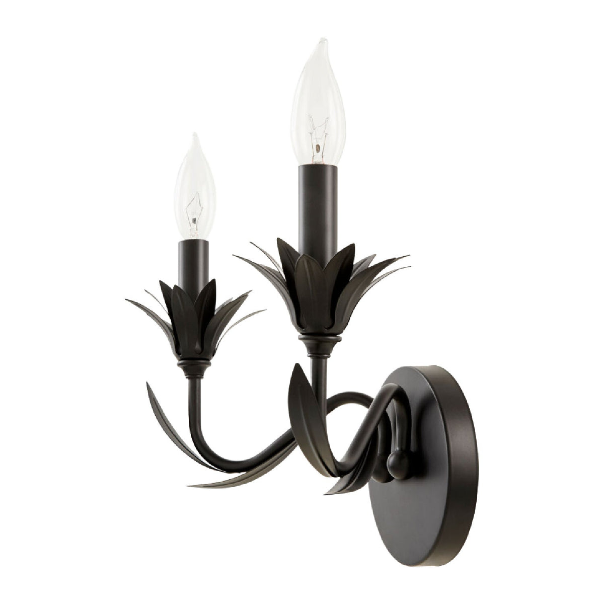 Modern European furniture - Black Floral Candelabra Wall Lamp - www.oroa.com