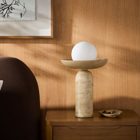 Modern European furniture - Beige Accent Table Lamp - www.oroa.com