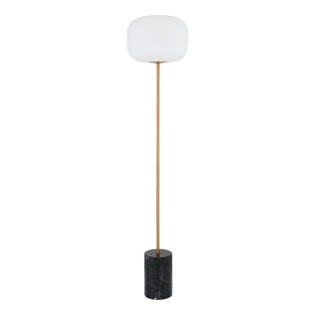 Modern European furniture - White Glass Accent Floor Lamp - www.oroa.com