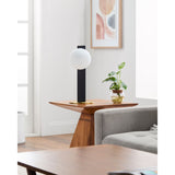 Modern European furniture - White Glass Modern Table Lamp - www.oroa.com