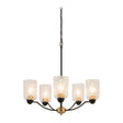 Modern European furniture - Textured Clear Glass 5-Light Chandelier - www.oroa.com