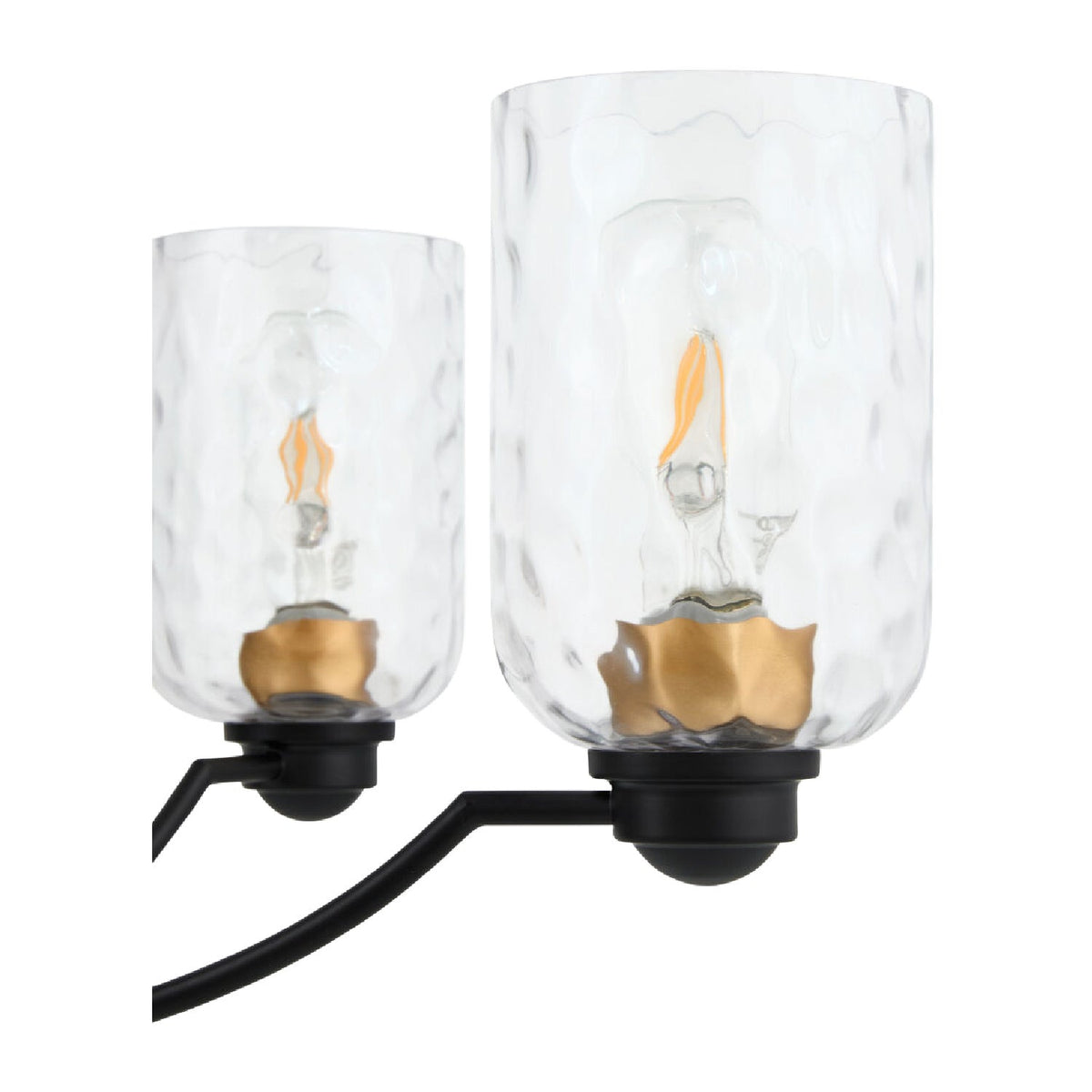 Modern European furniture - Textured Clear Glass 5-Light Chandelier - www.oroa.com