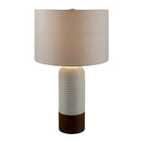Modern European furniture - White Drum Linen Table Lamp - www.oroa.com