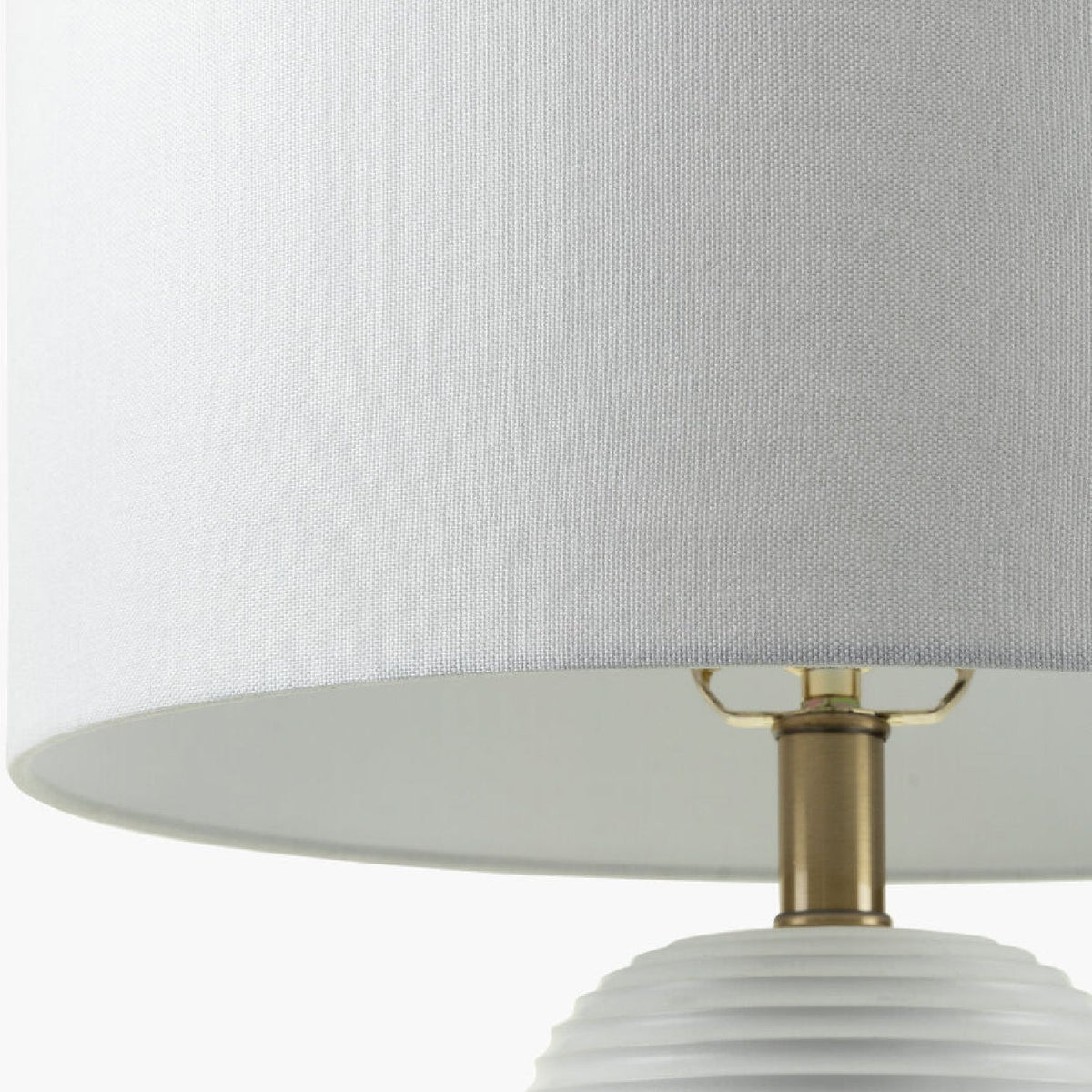 Modern European furniture - White Drum Linen Table Lamp - www.oroa.com