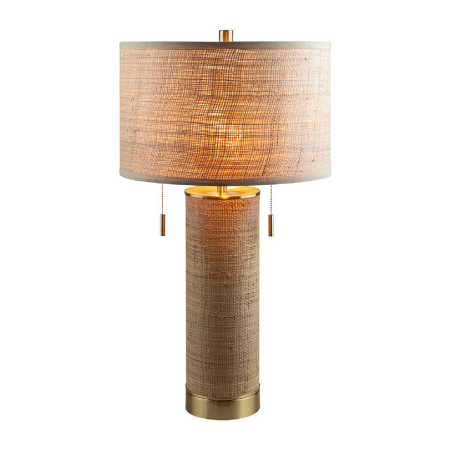 Modern European furniture - Tan Rattan Accent Table Lamp - www.oroa.com