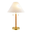 Modern European furniture - White Linen Pull-Switch Table Lamp - www.oroa.com