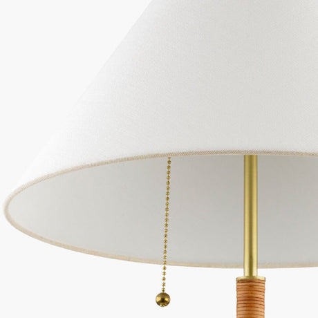 Modern European furniture - White Linen Pull-Switch Table Lamp - www.oroa.com