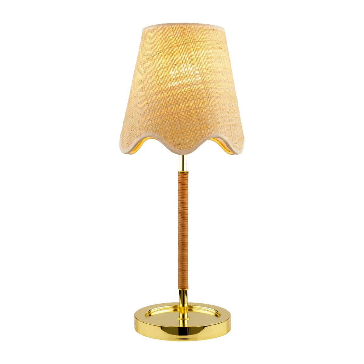 Modern European furniture - Scalloped Beige Jute Table Lamp - www.oroa.com