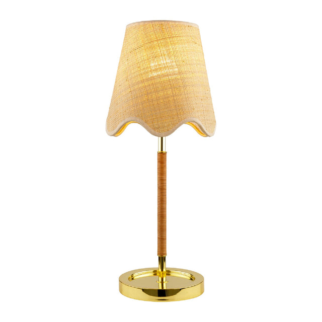 Modern European furniture - Scalloped Beige Jute Table Lamp - www.oroa.com