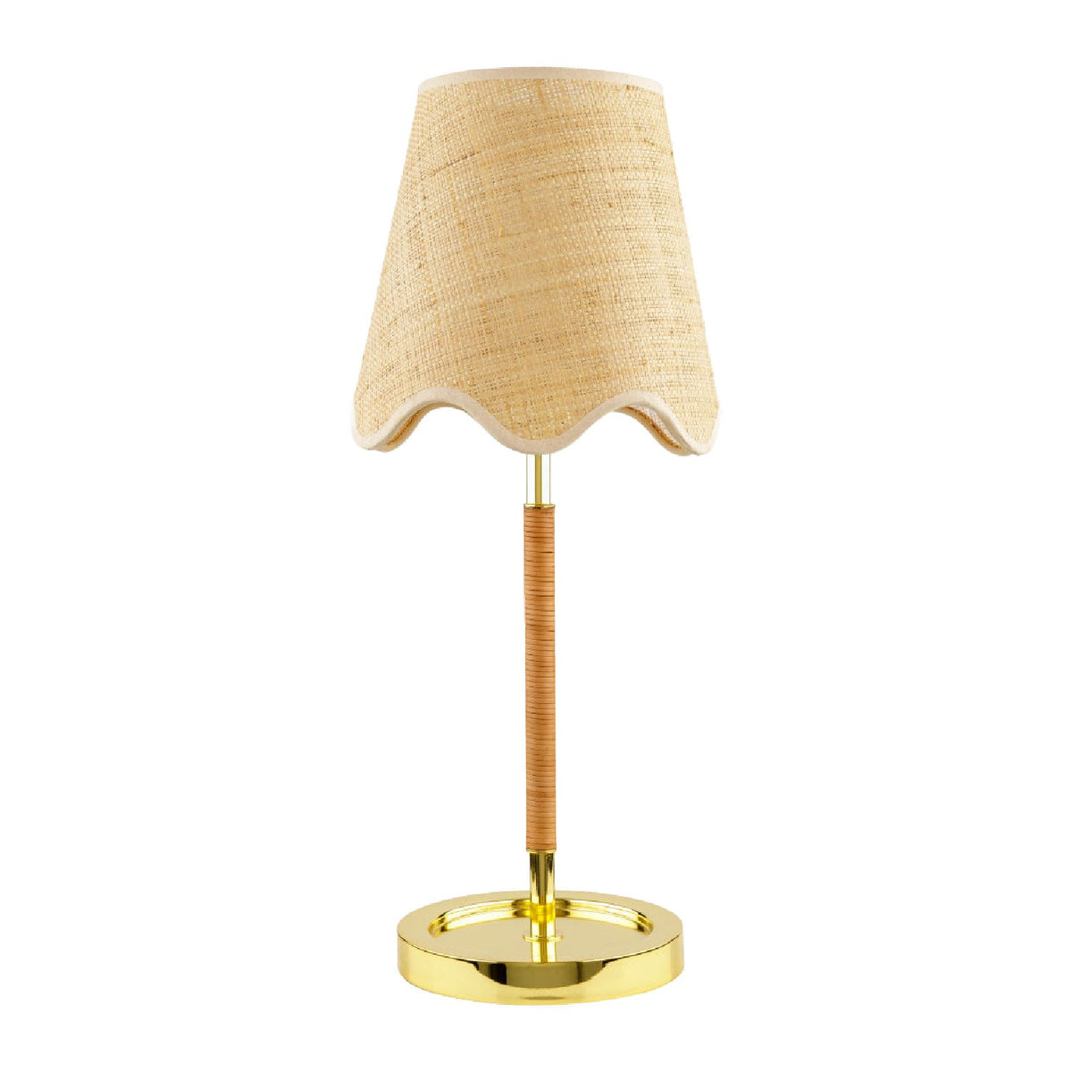 Modern European furniture - Scalloped Beige Jute Table Lamp - www.oroa.com