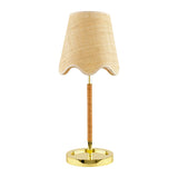 Modern European furniture - Scalloped Beige Jute Table Lamp - www.oroa.com