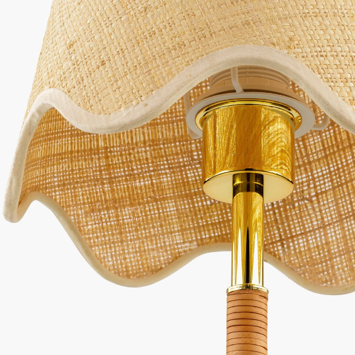 Modern European furniture - Scalloped Beige Jute Table Lamp - www.oroa.com
