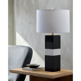 Modern European furniture - Black & White Marble Table Lamp - www.oroa.com
