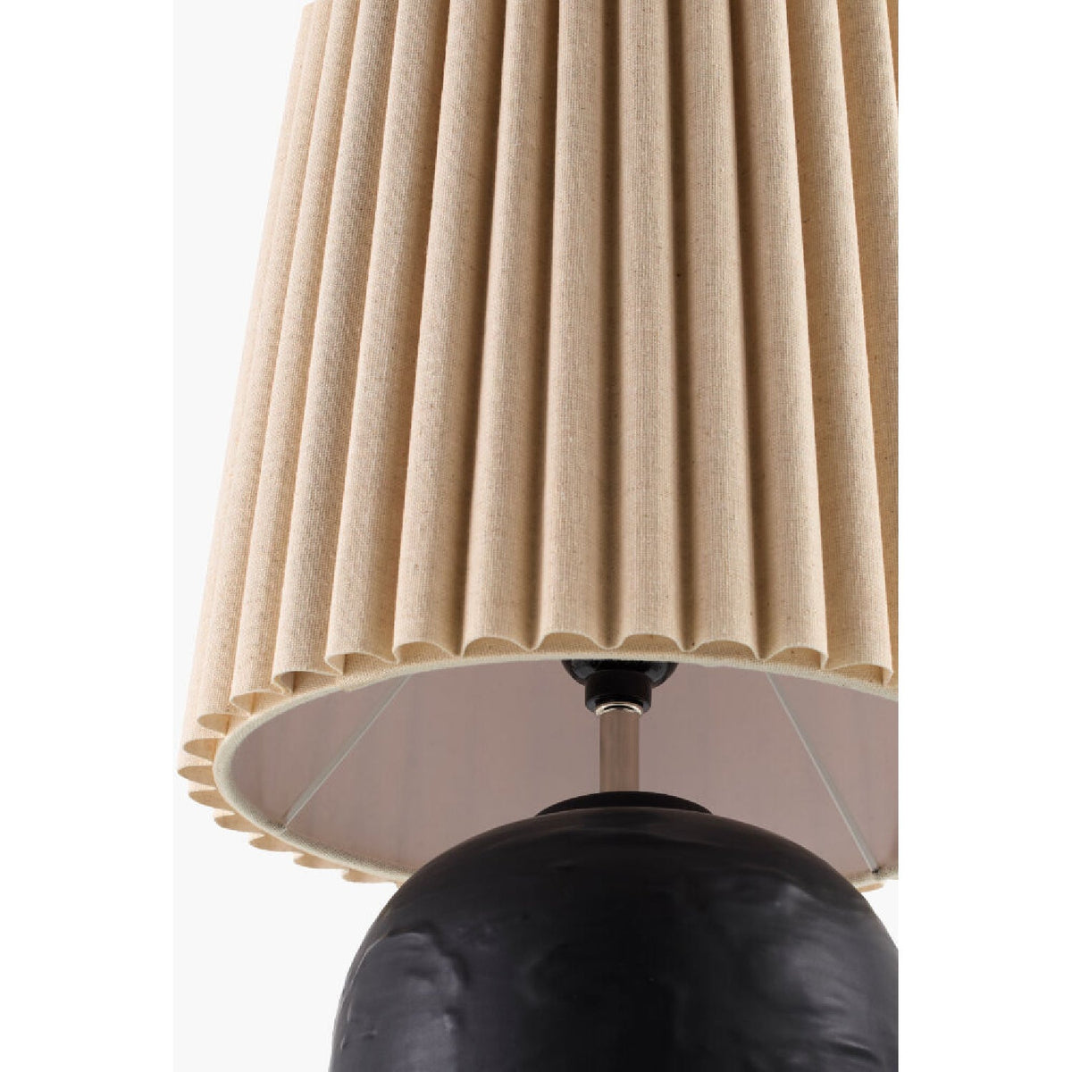 Modern European furniture - Pleated Linen Ceramic Table Lamps (2) - www.oroa.com