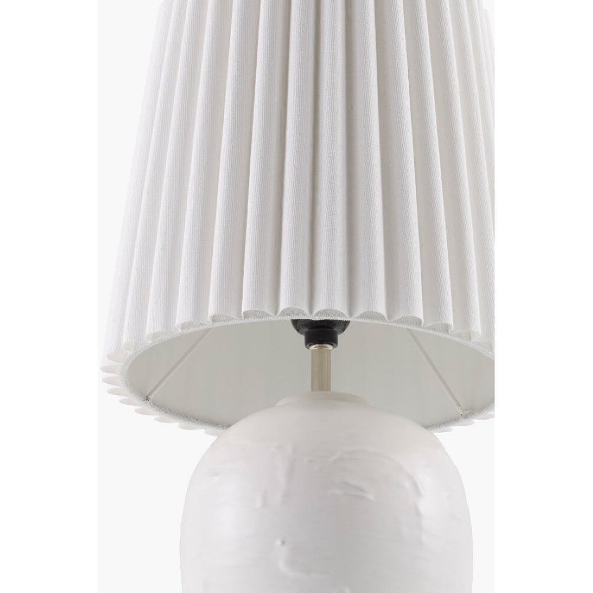 Modern European furniture - Pleated Linen Ceramic Table Lamps (2) - www.oroa.com