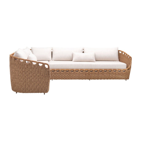 Modern European furniture - Hand-Woven Wicker Outdoor Sectional Sofa - www.oroa.com