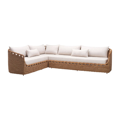 Modern European furniture - Hand-Woven Wicker Outdoor Sectional Sofa - www.oroa.com