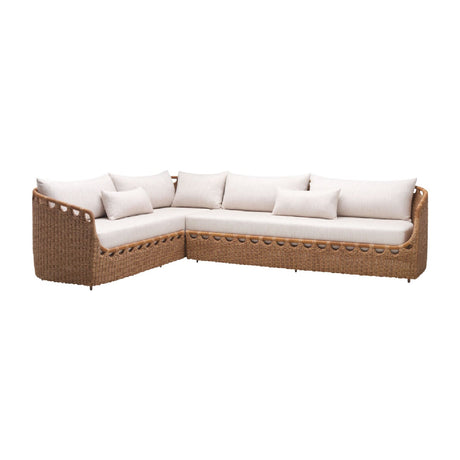 Modern European furniture - Hand-Woven Wicker Outdoor Sectional Sofa - www.oroa.com