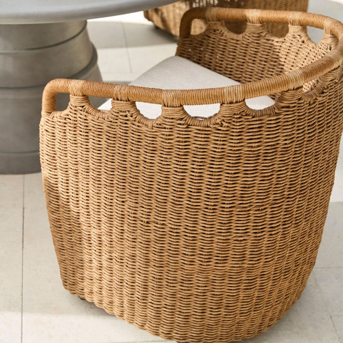 Modern European furniture - Hand-Woven Wicker Outdoor Dining Chair - www.oroa.com