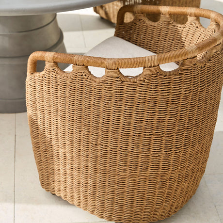 Modern European furniture - Hand-Woven Wicker Outdoor Dining Chair - www.oroa.com