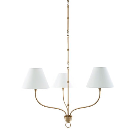 Modern European furniture - Copper-Armed 3-Light Chandelier - www.oroa.com