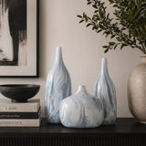 Modern European furniture - Marbled Ceramic Outdoor Vases (3) - www.oroa.com