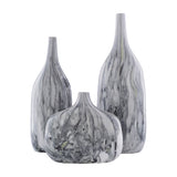 Modern European furniture - Marbled Ceramic Outdoor Vases (3) - www.oroa.com