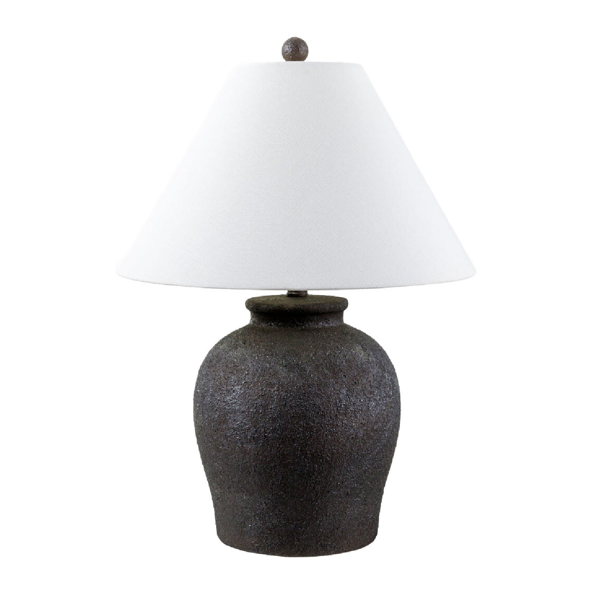 Modern European furniture - Ceramic White Linen Table Lamp - www.oroa.com