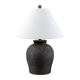 Modern European furniture - Ceramic White Linen Table Lamp - www.oroa.com