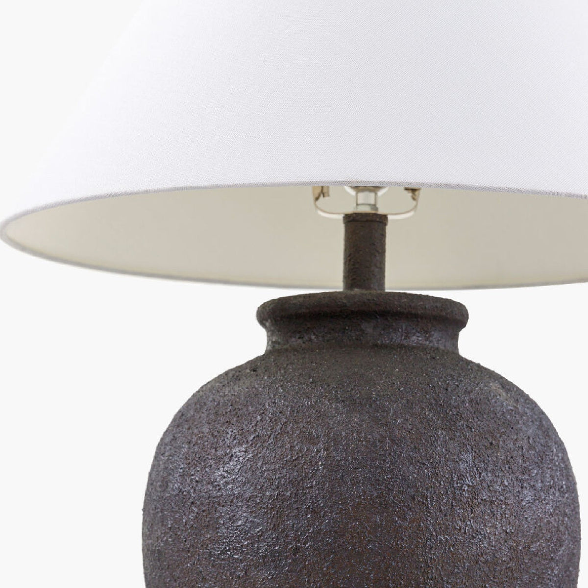 Modern European furniture - Ceramic White Linen Table Lamp - www.oroa.com