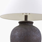 Modern European furniture - Ceramic White Linen Table Lamp - www.oroa.com