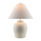 Modern European furniture - Ceramic White Linen Table Lamp - www.oroa.com
