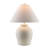 Modern European furniture - Ceramic White Linen Table Lamp - www.oroa.com