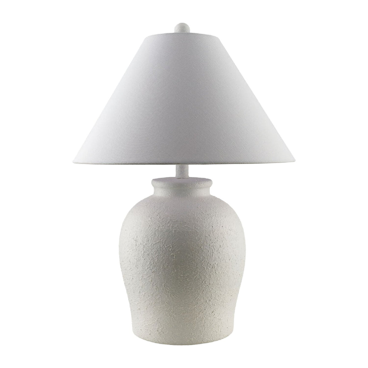 Modern European furniture - Ceramic White Linen Table Lamp - www.oroa.com