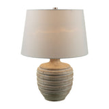 Modern European furniture - Brown Base Linen Table Lamp - www.oroa.com
