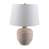 Modern European furniture - Brown Base Linen Table Lamp - www.oroa.com