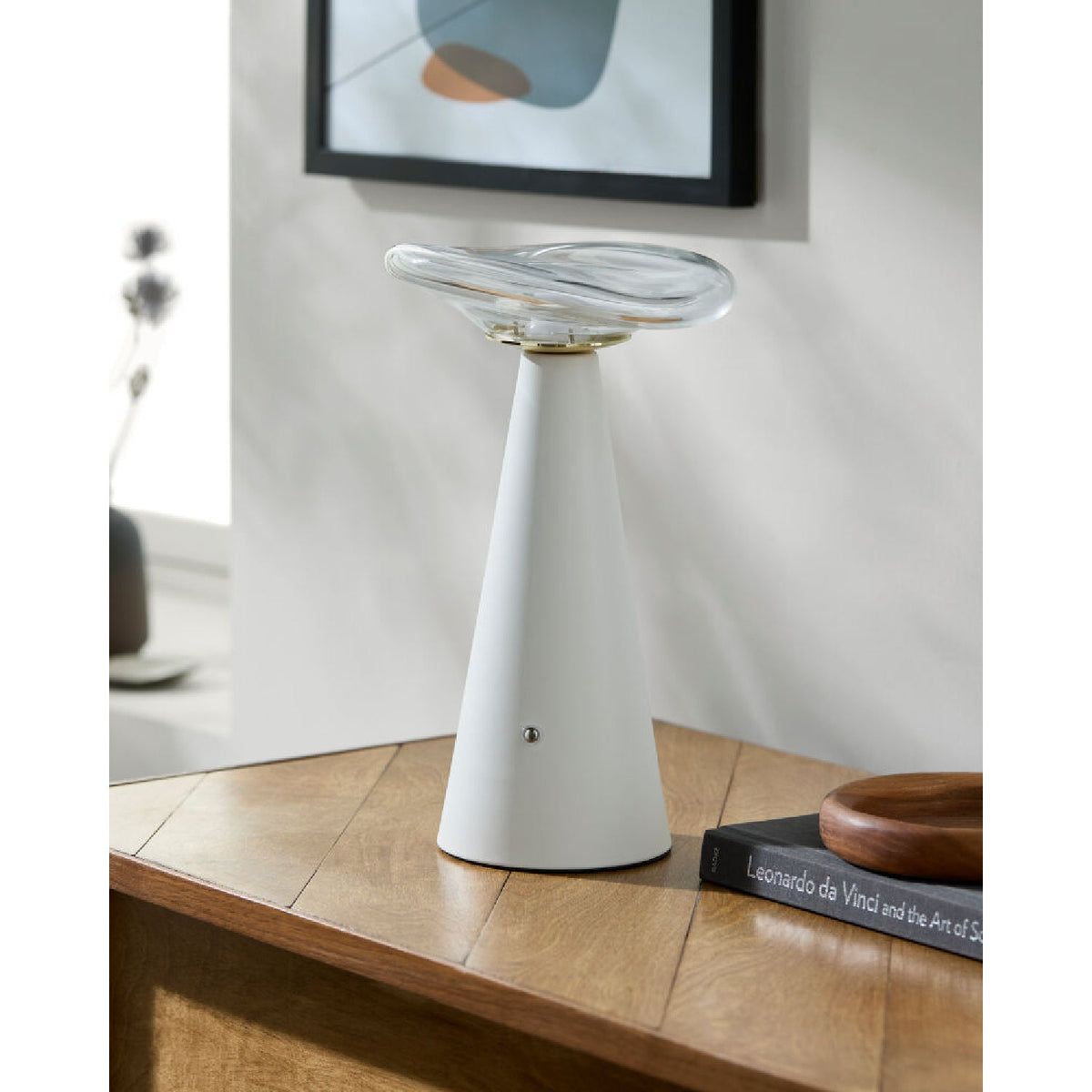 Modern European furniture - Clear Glass Accent Table Lamp - www.oroa.com