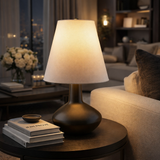 Modern European furniture - Tall Linen Shade Table Lamp - www.oroa.com