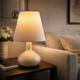 Modern European furniture - Tall Linen Shade Table Lamp - www.oroa.com