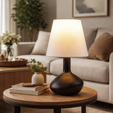 Modern European furniture - Tall Linen Shade Table Lamp - www.oroa.com
