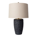 Modern European furniture - Black Textured Base Table Lamp - www.oroa.com