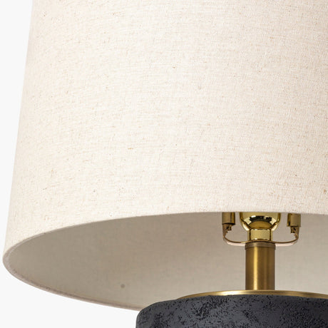 Modern European furniture - Black Textured Base Table Lamp - www.oroa.com