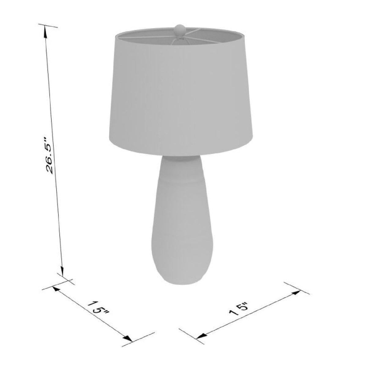 Modern European furniture - Ivory Linen Accent Table Lamp - www.oroa.com