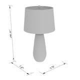 Modern European furniture - Ivory Linen Accent Table Lamp - www.oroa.com