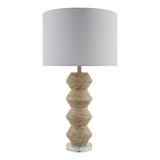 Modern European furniture -  Geometrical Base Linen Table Lamp - www.oroa.com