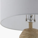 Modern European furniture -  Geometrical Base Linen Table Lamp - www.oroa.com