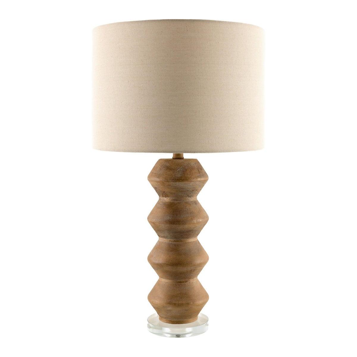 Modern European furniture -  Geometrical Base Linen Table Lamp - www.oroa.com