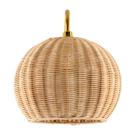 Modern European furniture - Round Rattan Wall Lamp - www.oroa.com